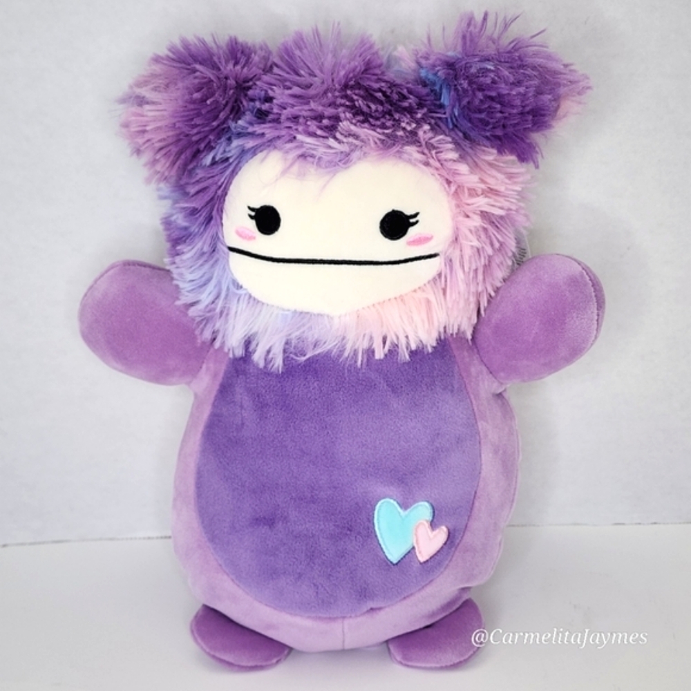 ❤️ EDEN 👣 Purple & Pink Bigfoot HugMee w Hearts Valentine 2025 Squishmallow NWT